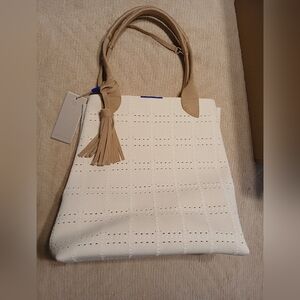 Rothy's Cream and Tan Tote Bag